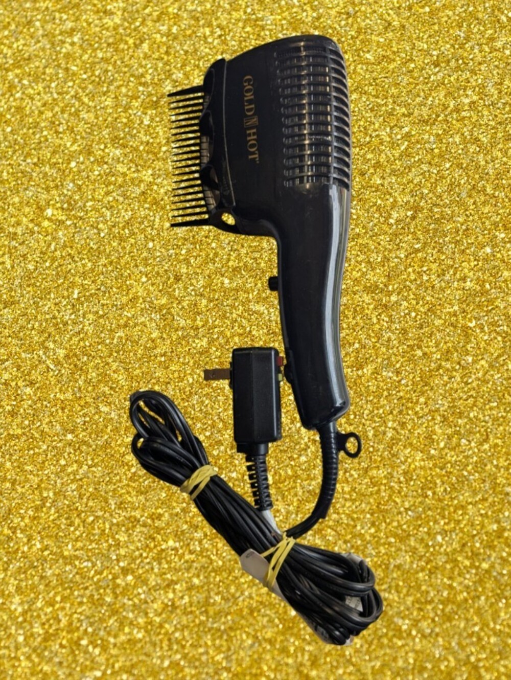 Gold N Hot Black Electric Hair Drye With Comb